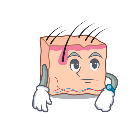 Waiting skin mascot cartoon styleのイラスト素材