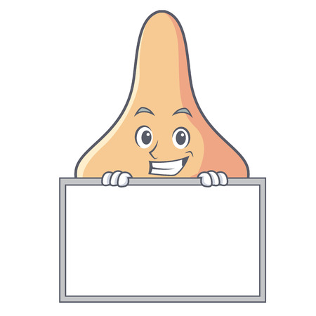 Grinning with board nose character cartoon styleのイラスト素材