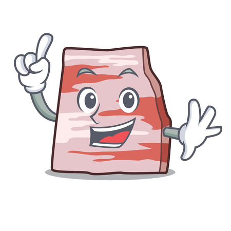 Finger pork lard mascot cartoonのイラスト素材