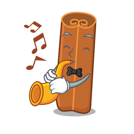Trumpet cinnamon mascot cartoon styleのイラスト素材