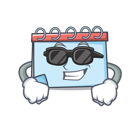 Super cool calendar character cartoon style vector illustrationのイラスト素材