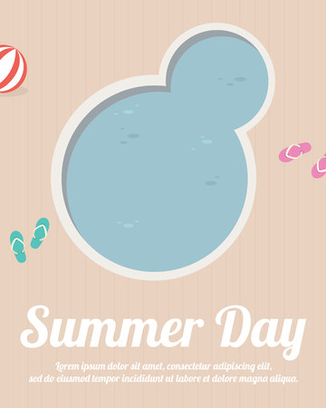 Summer holiday and tropical vacation vector illustration.のイラスト素材