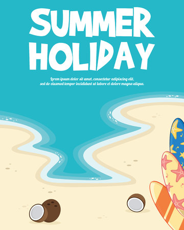 Summer holiday concept tropical vacation vector illustrationのイラスト素材