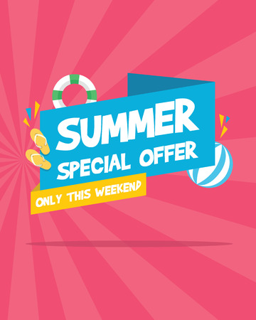 Summer sale marketing banner party vector illustrationのイラスト素材