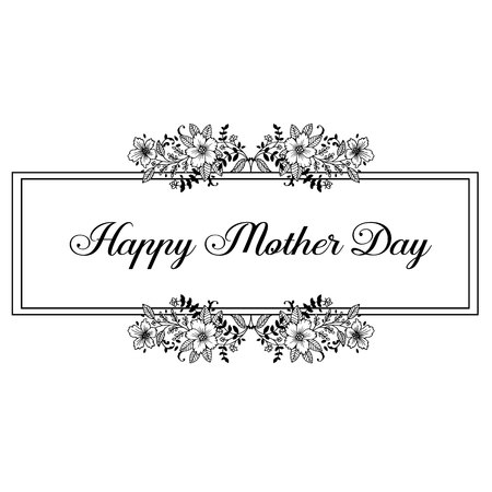 Happy mother day gretting card design vector illustrationのイラスト素材