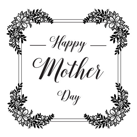 Happy mother day gretting card design vector illustrationのイラスト素材