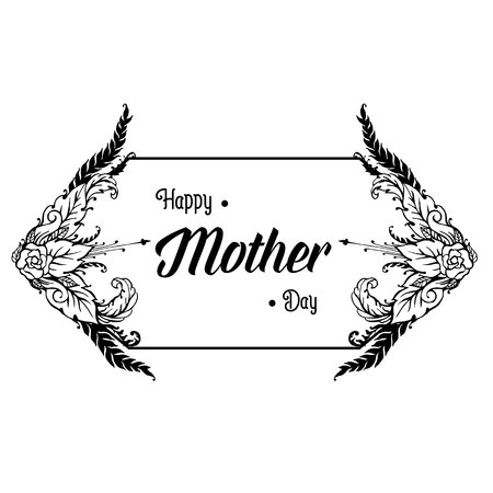 Happy mother day handmade flower vector illustrationのイラスト素材