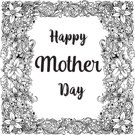 Happy mother day beatiful gretting card vector illustrationのイラスト素材