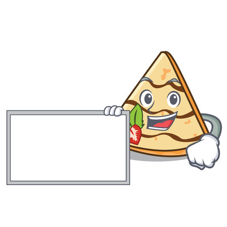 With board crepe character cartoon styleのイラスト素材