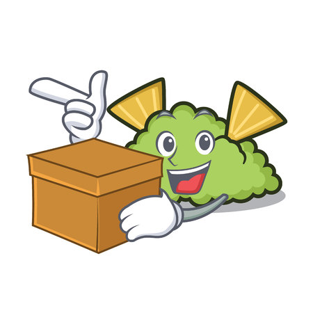 With box guacamole character cartoon style vector illustrationのイラスト素材