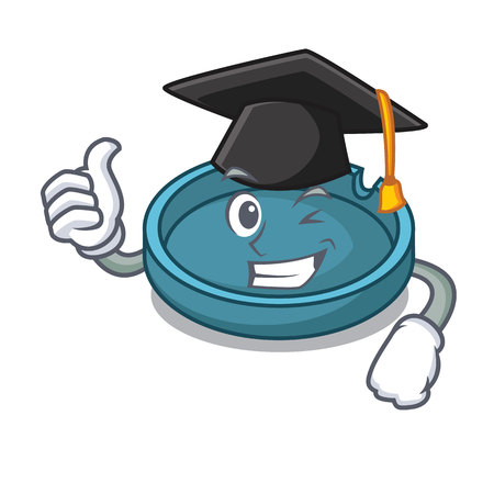 Graduation ashtray character cartoon style vector illustrationのイラスト素材