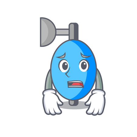 Afraid ambu bag mascot cartoon vector illustrationのイラスト素材