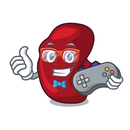 Gamer spleen mascot cartoon styleのイラスト素材