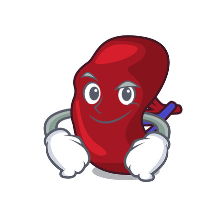 Smirking spleen character cartoon styleのイラスト素材