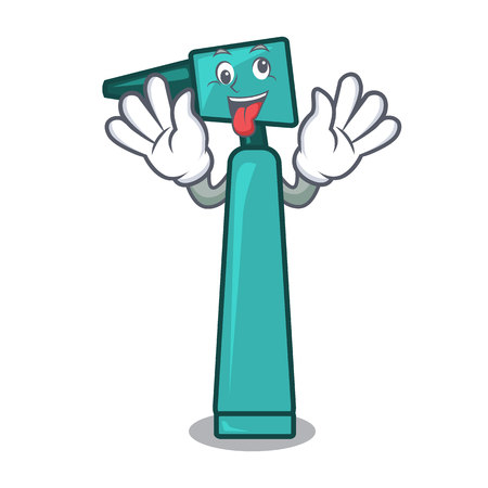 Crazy otoscope mascot cartoon style vector illustrationのイラスト素材