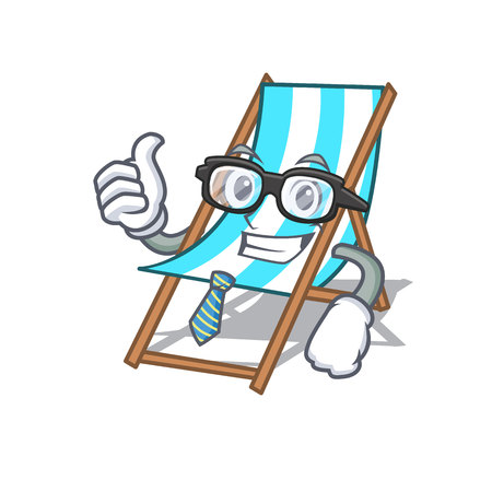 Businessman beach chair character cartoonのイラスト素材