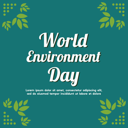 Word environment day background treeのイラスト素材