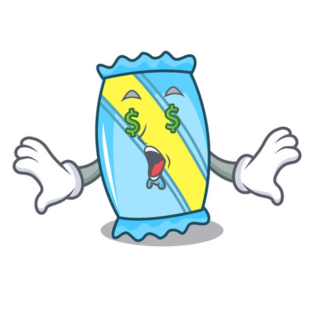 Money eye candy mascot cartoon styleのイラスト素材