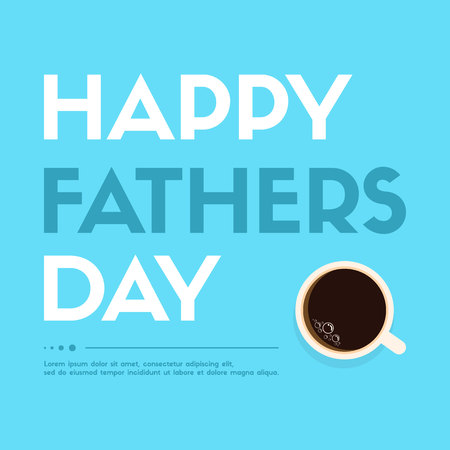 Happy fathers day greeting card vector illustrationのイラスト素材