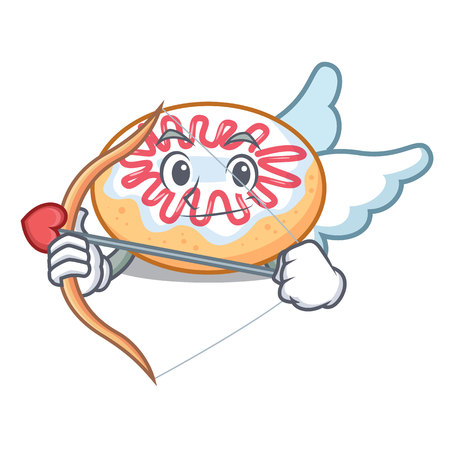 Cupid jelly donut character cartoon vector illustrationのイラスト素材