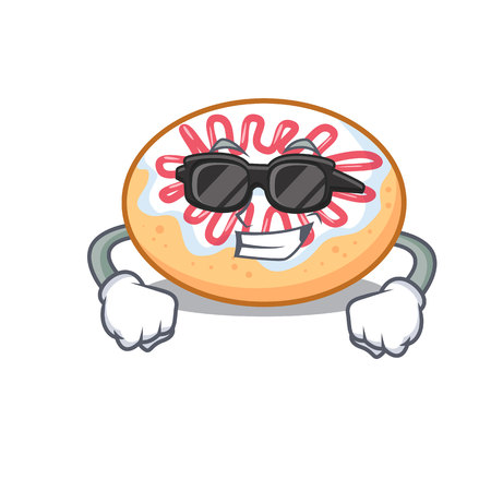 Super cool jelly donut character cartoon vector illustrationのイラスト素材