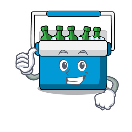 Thumbs up freezer bag character cartoon vector illustrationのイラスト素材