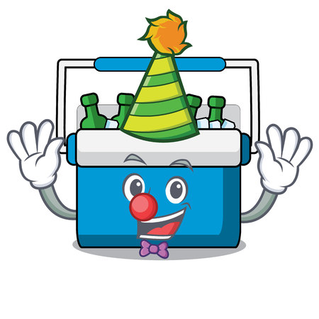 Clown freezer bag mascot cartoon vector illustrationのイラスト素材