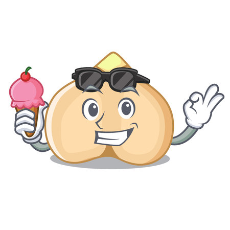 With ice cream chickpeas character cartoon styleのイラスト素材