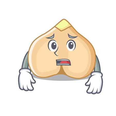 Afraid chickpeas mascot cartoon styleのイラスト素材