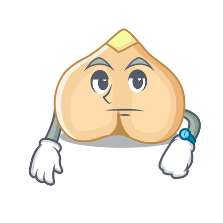 Waiting chickpeas mascot cartoon styleのイラスト素材