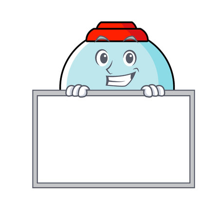 Grinning with board gumball machine character cartoonのイラスト素材