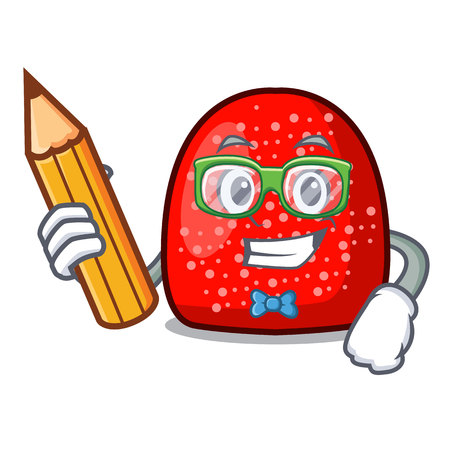 Student gumdrop character cartoon style vector illustrationのイラスト素材