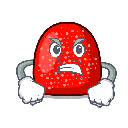Angry gumdrop mascot cartoon style vector illustrationのイラスト素材
