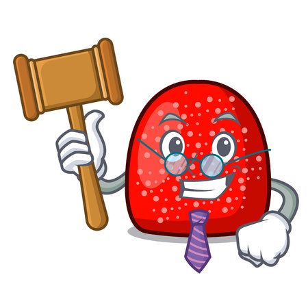 Judge gumdrop mascot cartoon style vector illustrationのイラスト素材