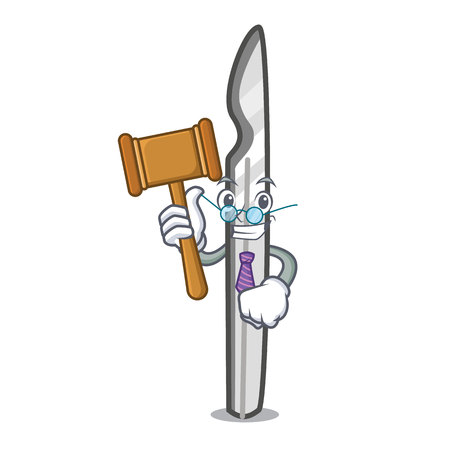 Judge scalpel mascot cartoon style vector illustrationのイラスト素材