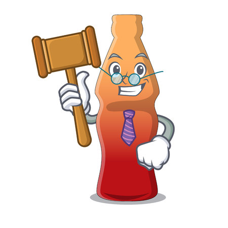 Judge cola bottle jelly candy mascot cartoon vector illustrationのイラスト素材