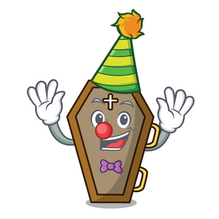 Clown coffin mascot cartoon styleのイラスト素材