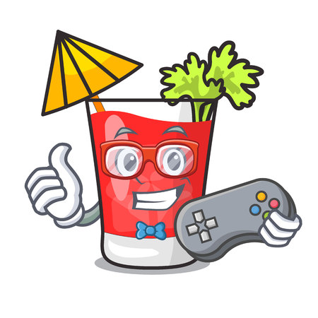 Gamer bloody mary mascot cartoon vector illustrationのイラスト素材