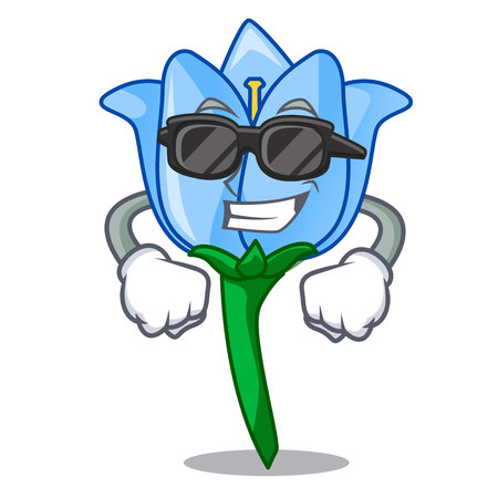 Super cool bell flower character cartoon vector illustrationのイラスト素材