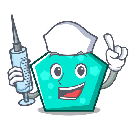 Nurse pentagon character cartoon style vector illustrationのイラスト素材