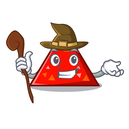 Witch triangle mascot cartoon style vector illustrationのイラスト素材