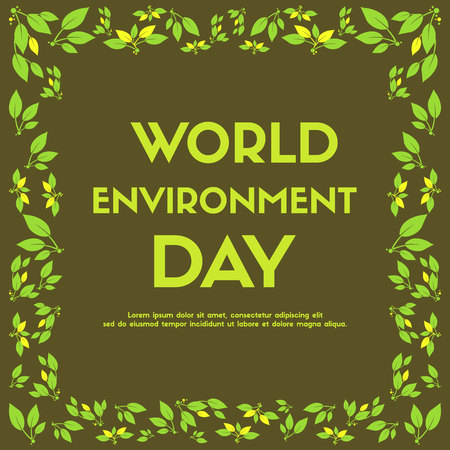 World environment day background color brown vector illustartionのイラスト素材