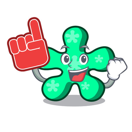 Foam finger free form mascot cartoon vector illustrationのイラスト素材