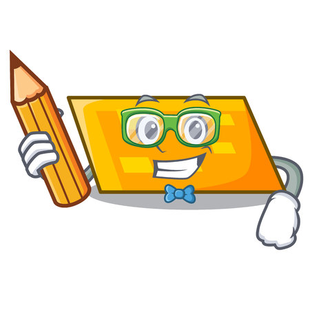 Student parallelogram character cartoon style vector illustrationのイラスト素材
