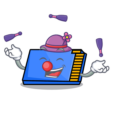 Juggling memory card mascot cartoon vector illustrationのイラスト素材