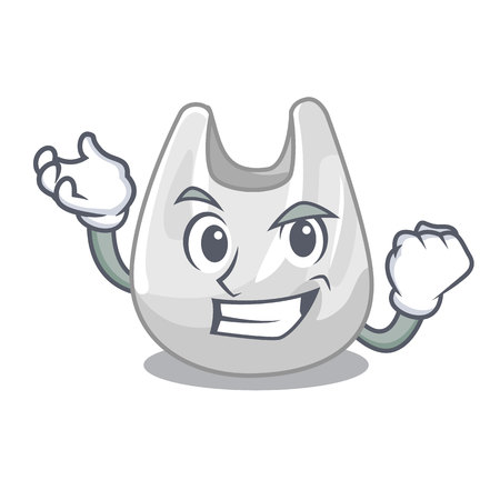 Successful plastic bag character cartoonのイラスト素材