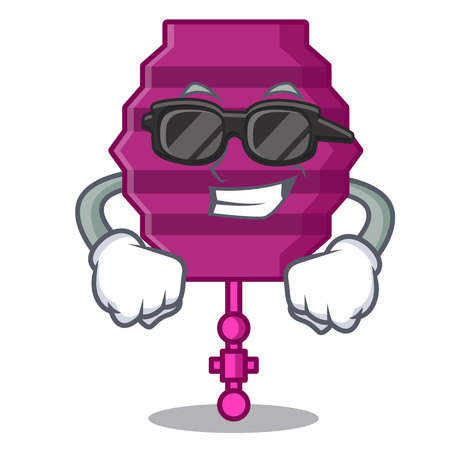 Super cool paper lantern character cartoon vector illustrationのイラスト素材