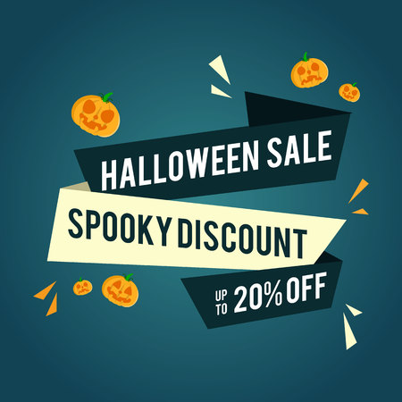Halloween sale background with pumpkinsのイラスト素材