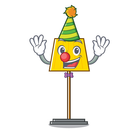 Clown floor lamp mascot cartoon vector illustrationのイラスト素材