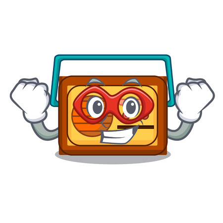 Super hero radio character cartoon style vector illustrationのイラスト素材